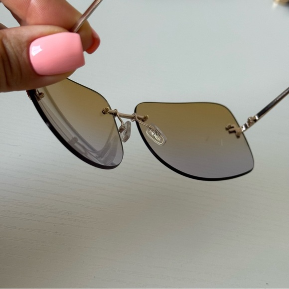 New! Fendi Gradient Sunglasses - Gold, FE44134US 28E, Authentic main image 10